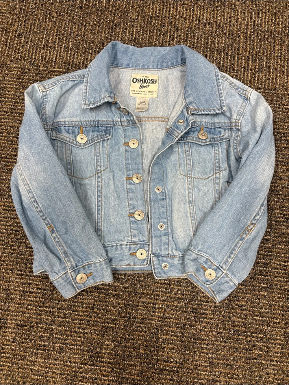 OshKosh B'gosh Light Wash Blue Kids Denim Jacket
